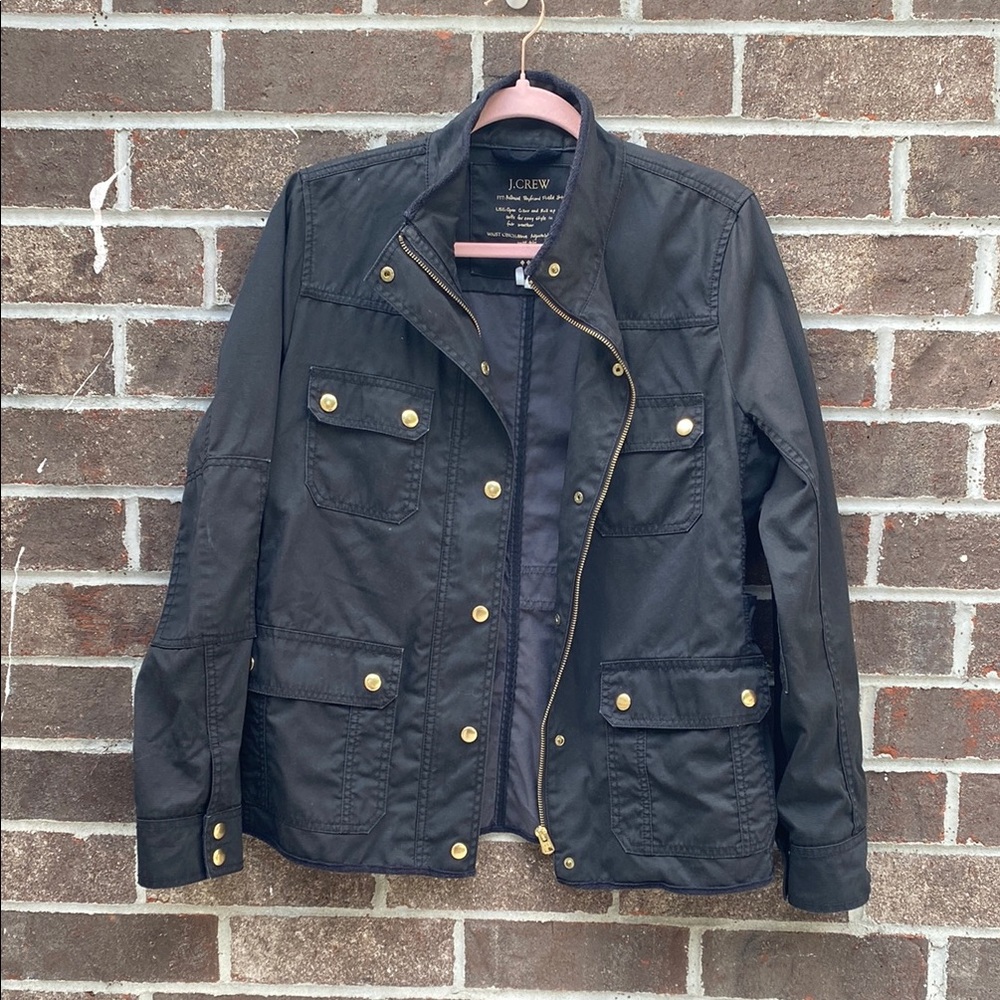 J.Crew Boyfriend Field Jacket M | Waxed Canvas Utility Chore Coat